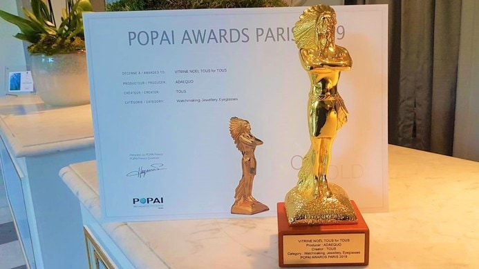 TOUS rep el premi POPAI Gold en la categoria de Rellotgeria, Joieria i Ulleres